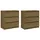Sängbord 2 st honungsbrun 60x36x64 cm massiv furu 