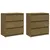 Produktbild 2 för Sängbord 2 st honungsbrun 60x36x64 cm massiv furu 