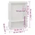 Produktbild 7 för Infälld duschhylla niche 2 hyllor matt vit 41x51x10 cm