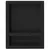 Produktbild 2 för Infälld duschhylla niche 2 hyllor matt svart 41x51x10 cm