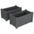 Produktbild 2 för Odlingslådor 2 st grå 60x31x31 cm massiv furu 