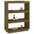 Produktbild 4 för Bokhylla/rumsavdelare honungsbrun 80x35x103 cm massiv furu 