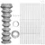 Produktbild 2 för Gunnebostängsel med stolpar galvaniserat stål 25x1,5 m silver