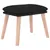 Produktbild 2 för Fotpall svart 45x29,5x35 cm tyg