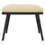 Produktbild 3 för Fotpall gräddvit 45x29,5x35 cm tyg och konstläder