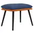 Produktbild 2 för Fotpall blå & orange 45x29,5x35 cm tyg & konstläder