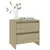 Produktbild 7 för Sängbord 2 st sonoma-ek 45x34,5x44,5 cm konstruerat trä