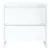 Produktbild 3 för Sängbord vit högglans 45x34,5x44,5 cm konstruerat trä