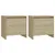 Produktbild 2 för Sängbord 2 st sonoma-ek 45x34x44,5 cm spånskiva