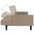 Produktbild 8 för Bäddsoffa 2-sits taupe mikrofibertyg