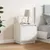 Produktbild 3 för Sängbord vit 40x30x40 cm massiv furu 