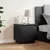 Produktbild 3 för Sängbord svart 40x30x40 cm massiv furu 