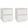 Sängbord 2 st vit 40x35x50 cm massiv furu 