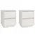 Produktbild 2 för Sängbord 2 st vit 40x35x50 cm massiv furu 