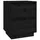 Sängbord svart 40x35x50 cm massiv furu 