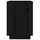 Sängbord svart 40x35x50 cm massiv furu 