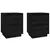 Produktbild 2 för Sängbord 2 st svart 40x35x50 cm massiv furu 