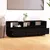 Produktbild 3 för TV-bänk svart 140x37x50 cm massiv furu
