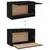 Produktbild 8 för Väggskåp 60x30x35 cm massiv furu svart