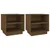 Produktbild 2 för Sängbord 2 st honungsbrun 40x34x40 cm massiv furu 