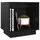 Sängbord 2 st svart 40x30x40 cm massiv furu 