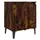 Sängbord med metallben rökfärgad ek 40x30x50 cm