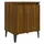 Sängbord med metallben brun ek 40x30x50 cm