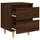 Sängbord med massiva träben brun ek 40x35x50 cm 