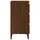 Sängbord med metallben brun ek 40x35x69 cm 