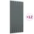 Produktbild 2 för Takplåt 12 st pulverlackerat stål antracit 80x36 cm