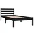 Produktbild 3 för Sängram massiv furu 75x190 cm svart 2FT6