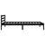 Produktbild 5 för Sängram massiv furu 100x200 cm svart