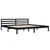 Produktbild 3 för Sängram massiv furu 200x200 cm svart