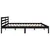 Produktbild 5 för Sängram massiv furu 200x200 cm svart