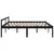 Produktbild 5 för Sängram svart massiv furu 200x200 cm