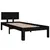 Produktbild 3 för Sängram svart massiv furu 75x190 cm 2FT6
