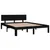 Produktbild 3 för Sängram svart massiv furu 140x190 cm