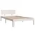 Produktbild 3 för Sängram vit massiv furu 100x200 cm