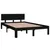 Produktbild 3 för Sängram svart massiv furu 120x200 cm