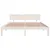 Produktbild 4 för Sängram vit massiv furu 160x200 cm