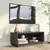 Produktbild 7 för Tv-bänk grå 90x35x35 cm massiv furu