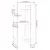 Produktbild 8 för Bokhylla/rumsavdelare vit 41x35x91 cm massiv furu