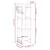 Produktbild 8 för Bokhylla/rumsavdelare vit 41x35x125 cm massiv furu