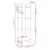 Produktbild 8 för Bokhylla/rumsavdelare svart 41x35x125 cm massiv furu