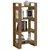 Produktbild 5 för Bokhylla/rumsavdelare honungsbrun 60x35x125 cm massivt trä