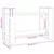 Produktbild 8 för Bokhylla/rumsavdelar grå 80x35x56,5 cm massiv furu