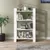 Produktbild 3 för Bokhylla/rumsavdelare vit 80x35x125 cm massiv furu