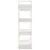 Produktbild 6 för Bokhylla/rumsavdelare vit 80x35x125 cm massiv furu