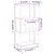 Produktbild 8 för Bokhylla/rumsavdelar grå 51x25x101 cm massiv furu