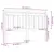 Produktbild 5 för Sänggavel 146x4x100 cm massiv furu
